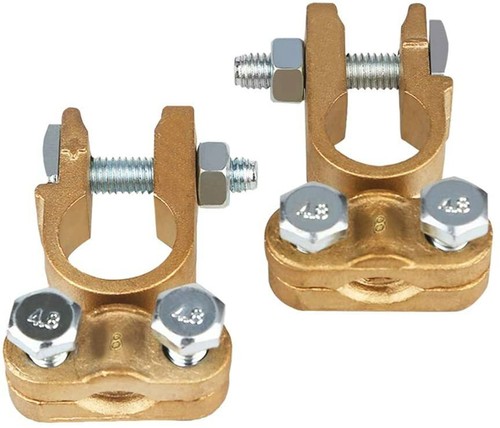 Terminali batteria ottone - 2x,